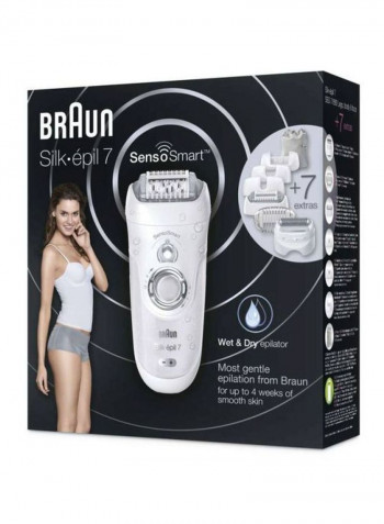 7- Piece Wet And Dry Cordless Epilator Set Grey/White