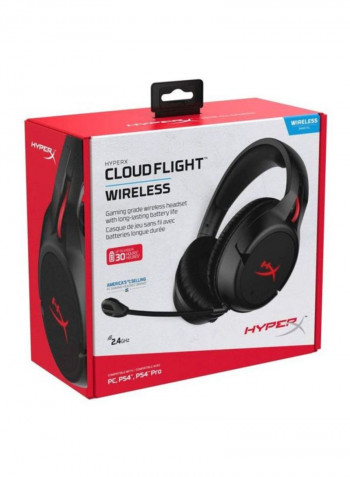 HyperX Cloud Flight Wireless USB Gaming Headset For PC And PS4 Black/Red