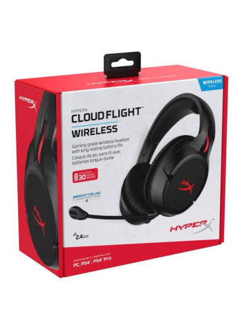 HyperX Cloud Flight Wireless USB Gaming Headset For PC And PS4 Black/Red