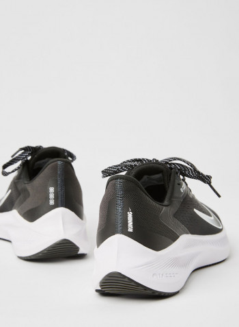 Comfortable Lace-Up Sport Shoes Black/White