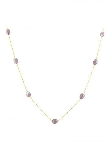 18 Karat Gold Pearls Opera Necklace