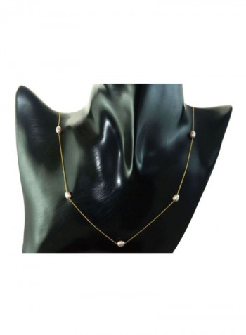 18 Karat Gold Pearls Opera Necklace