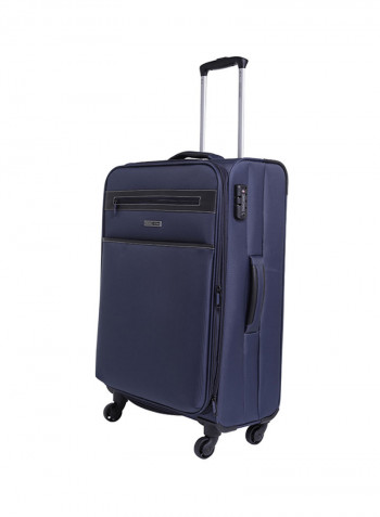 Diamond Softside 3 Piece Luggage Trolley Set Navy