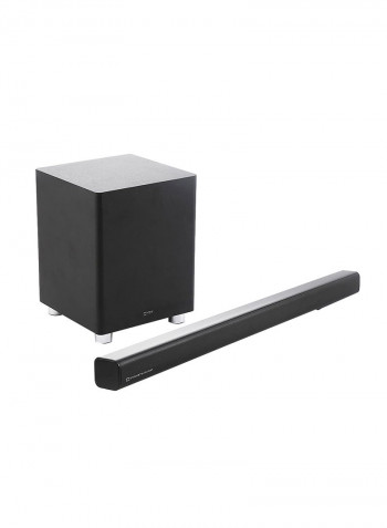 Dunn 250W HD Surround Sound Bluetooth Sound Bar With Wireless Subwoofer HK096-03580 Black