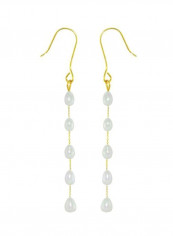 18 Karat Gold Pearl Opera Drop Earrings