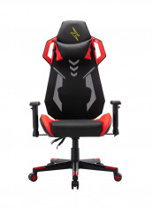 Gaming Chair With Lumbar Support And Neck Pillow Black/Red 90x65x34cm