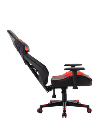 Gaming Chair With Lumbar Support And Neck Pillow Black/Red 90x65x34cm