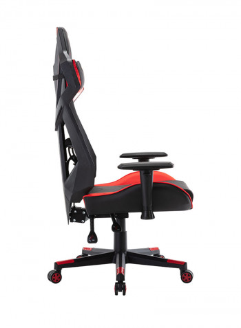 Gaming Chair With Lumbar Support And Neck Pillow Black/Red 90x65x34cm