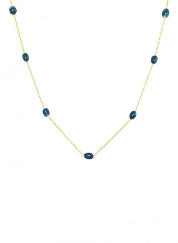 18 Karat Gold Pearls Opera Necklace