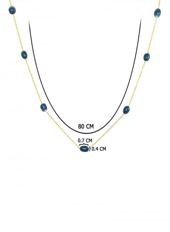 18 Karat Gold Pearls Opera Necklace