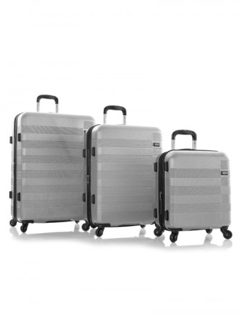 3-Piece Heys Runway Trolley Set Silver