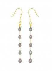18 Karat Gold Pearls Opera Drop Earrings