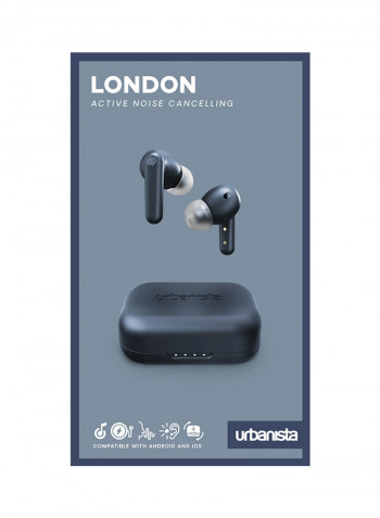 London Active Wireless In-Ear Headphones With Charging Case Sapphire