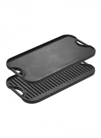 Reversible Griddle Pan Black 20x10.5x0.8inch