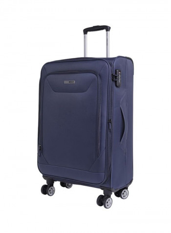 Softside 3 Piece Luggage Trolley Set Navy
