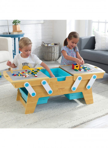 Play N Store Building Bricks Table Set