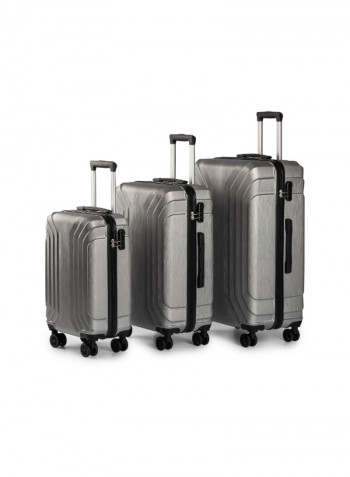 3-Piece Spinner Wheel Luggage Set Grey