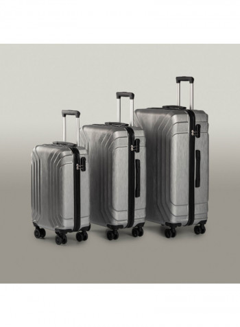3-Piece Spinner Wheel Luggage Set Grey