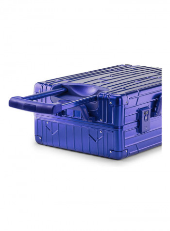 Ultra-Light Expandable Spinner Wheels Hardside Luggage Trolley Blue