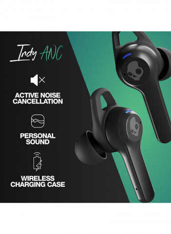 Indy ANC True Wireless Noise Cancelling In-Ear Earbuds With Charging Case True Black
