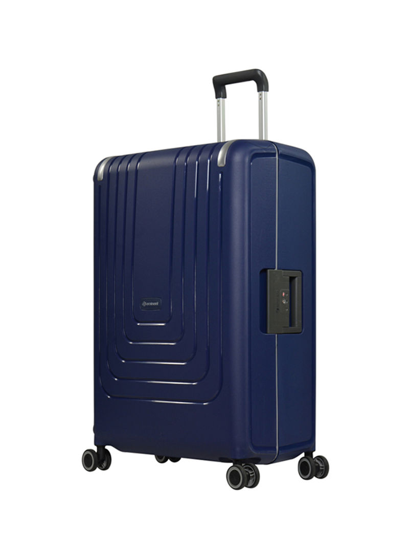 Hardside Medium Check in Luggage Trolley Dark Blue