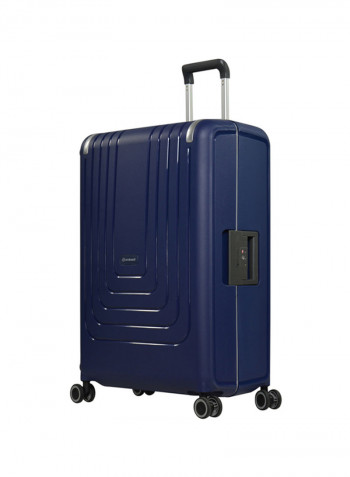 Hardside Medium Check in Luggage Trolley Dark Blue