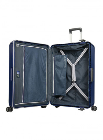 Hardside Medium Check in Luggage Trolley Dark Blue