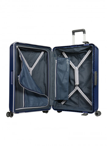 Hardside Medium Check in Luggage Trolley Dark Blue