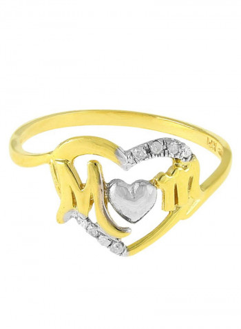 10 Karat Gold Diamonds Mom Ring