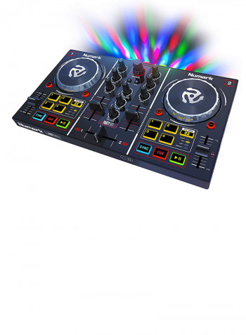 Party Mix Dj Controller With Built-In Light Show Numark Party Mix DJ Black