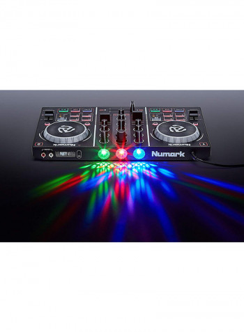 Party Mix Dj Controller With Built-In Light Show Numark Party Mix DJ Black