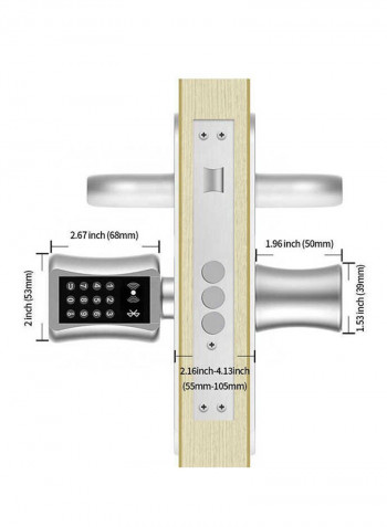 RFID Keypad Cylinder Silver/Black/Beige 12centimeter