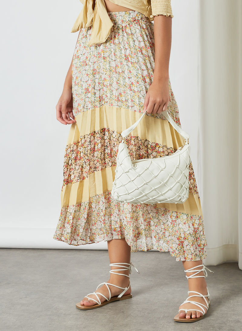 Floral Pleated Skirt Multicolour