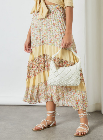 Floral Pleated Skirt Multicolour
