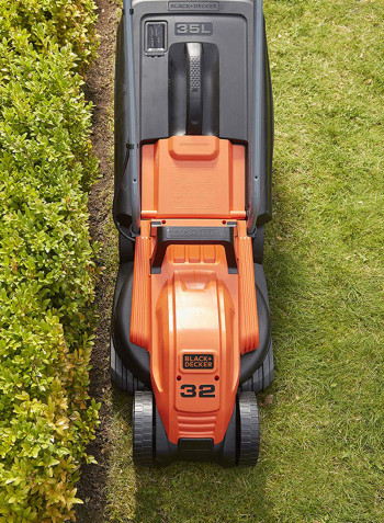 1200W Lawnmower & Lawn Mower With Bike Handle for Lawn And Garden BEMW451BH-GB Orange/Black