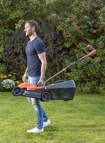 1200W Lawnmower & Lawn Mower With Bike Handle for Lawn And Garden BEMW451BH-GB Orange/Black