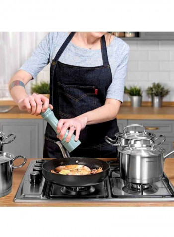 8-Piece Proline Cookware Set Silver 3x Casserole (2, 4, 6.3), 1x Low Casserole - 3.4L