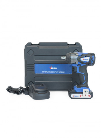 Cordless Brushless Impact Wrench With Max Torque Blue/Black 3kg