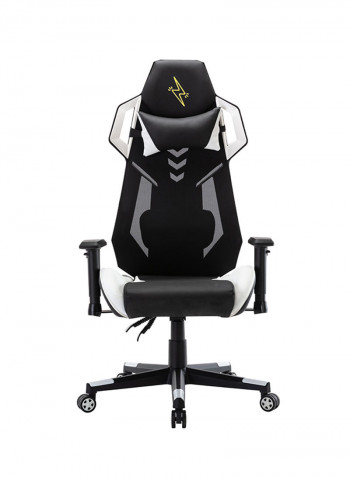 Gaming Chair With Lumbar Support And Neck Pillow Black/White 90x65x34cm