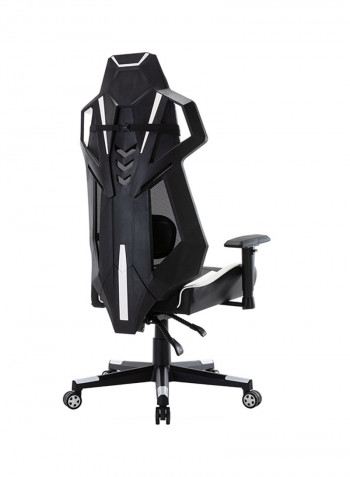 Gaming Chair With Lumbar Support And Neck Pillow Black/White 90x65x34cm