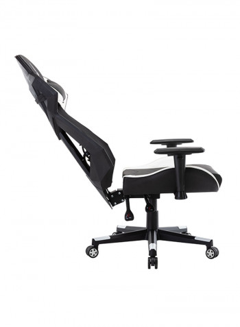Gaming Chair With Lumbar Support And Neck Pillow Black/White 90x65x34cm