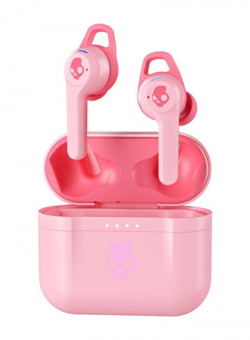 Indy ANC True Wireless Noise Cancelling In-Ear Earbuds With Charging Case And Feisty Mood Boost Print Art Feisty Pink