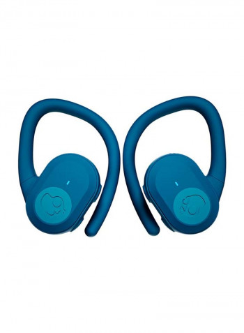 Push Ultra True Wireless Earbuds With Charging Case And Determined Mood Boost Print Art Determined Blue