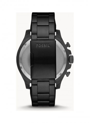 Men's Chronograph Black Stainless Steel Watch