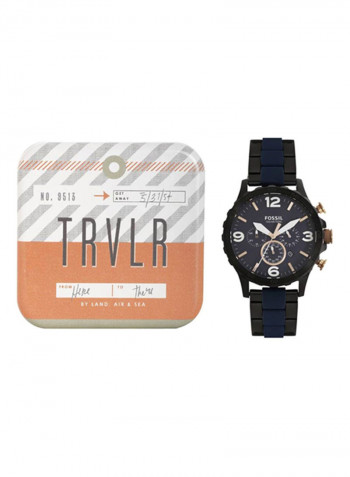 Men's Stainless Steel/Silicone Analog Watch JR1494