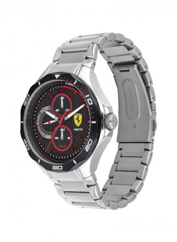 Men's Stainless Steel Quartz Chronograph Wrist Watch With Calendar Display 830726