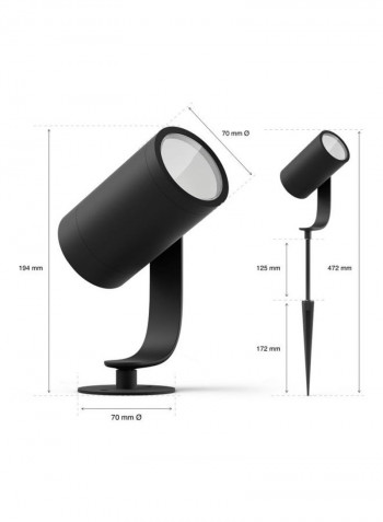 Hue Spot Lily Extension Kit Black 500 x 1.3 x 1.3cm