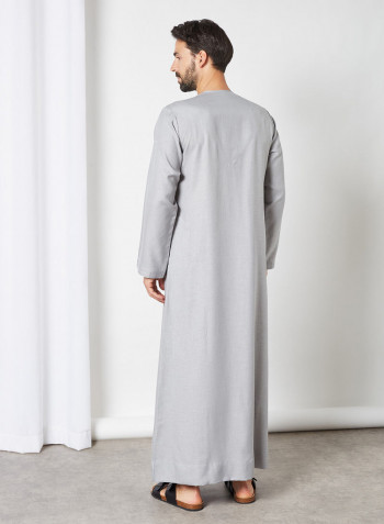 Premium Arabi Kandora رمادي