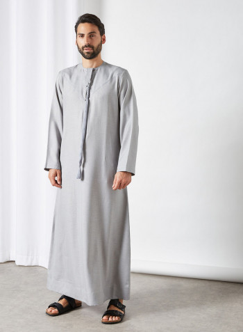 Premium Arabi Kandora رمادي