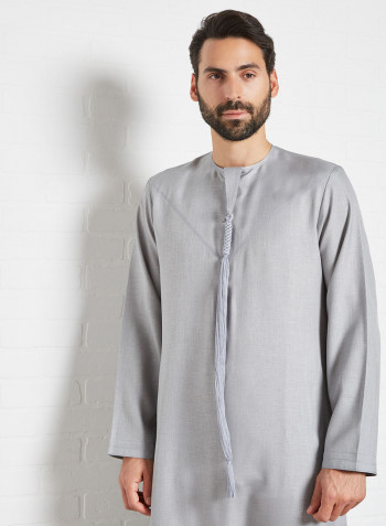 Premium Arabi Kandora رمادي